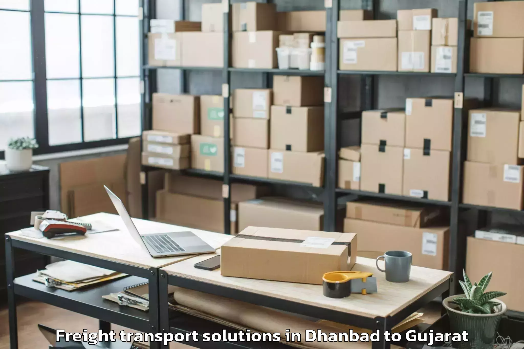 Hassle-Free Dhanbad to Bhanvad Freight Transport Solutions